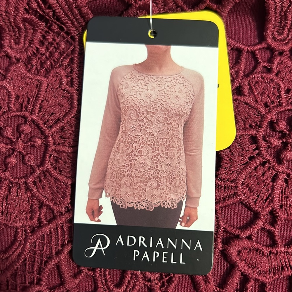 Adrianna Papell lace sweatshirt - Picture 6 of 6